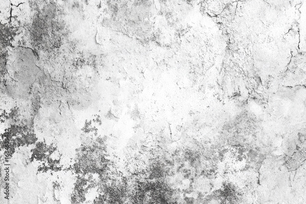 Fototapeta premium Aged, textured, light gray surface with cracks and discoloration