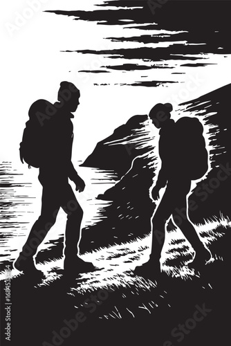 Hill travelling silhouette design