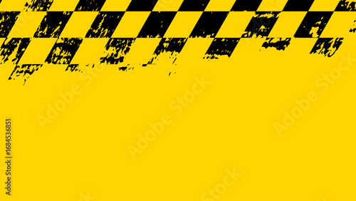 Racing Flags Yellow and Black Caution Tape.