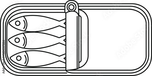 Canned sardines illustration seafood fish food nutrition vector