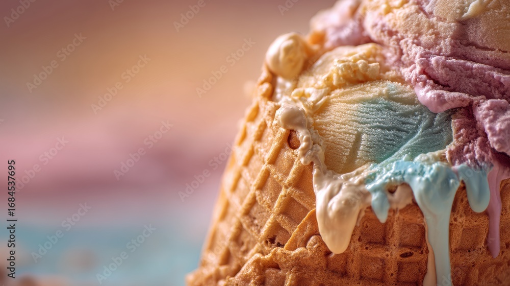 Naklejka premium Melted Ice Cream