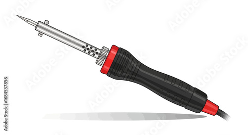 Illustration of a Soldering Iron Tool for Electronics and DIY Projects