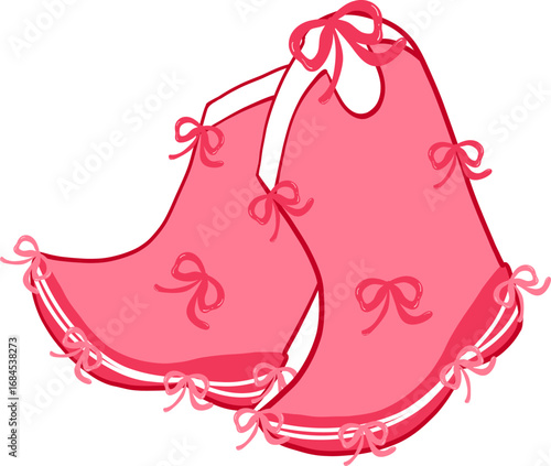 Coquette cowgirl boots Ribbon Bow