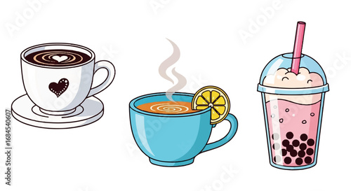Assortment of Hot and Cold Beverages.