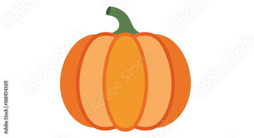 Simple and Colorful Illustration of a Pumpkin Perfect for Autumn and Harvest Themes