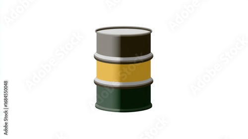 Illustration of a colorful industrial barrel