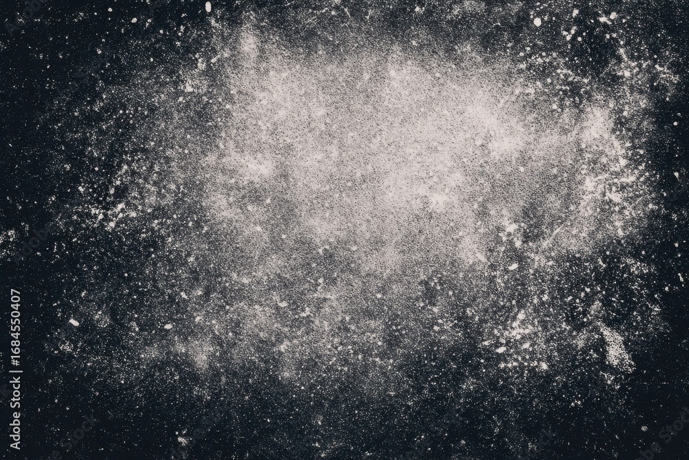 Obraz premium grunge overlay effect with scratch and dust on black background, retro noisy grain dust texture for film or photo overlay effect on black background, old photo overlay texture