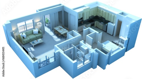 Floor plan of a small apartment.