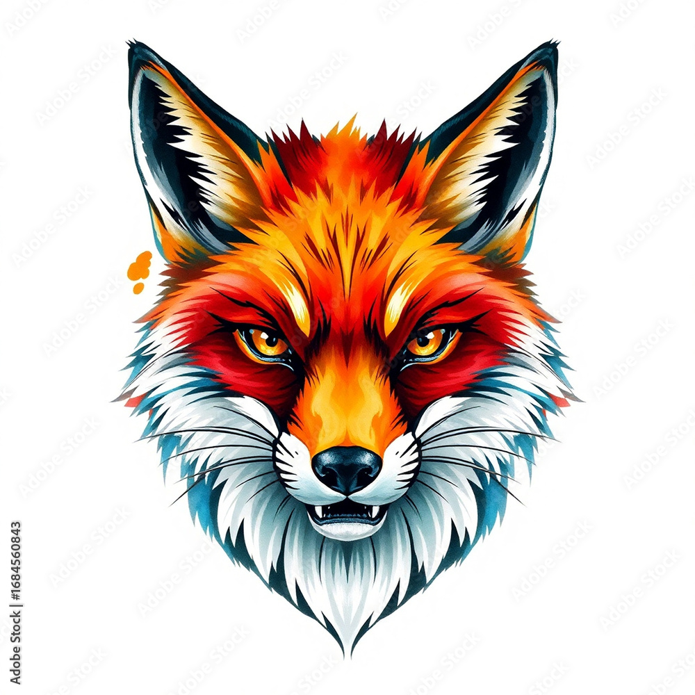Fototapeta premium red fox isolated on white