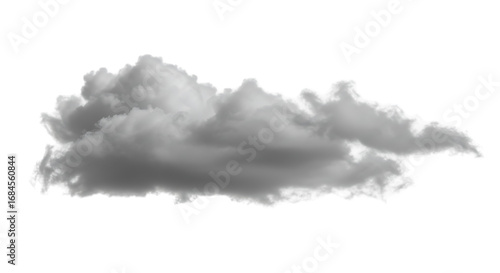 Fototapeta Naklejka Na Ścianę i Meble -  Isolated Cumulus Cloud on Black Background for Compositing and Design