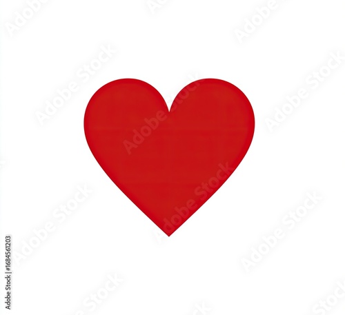 Red heart graphic on white background
