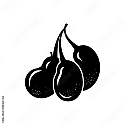 Trio of Pears Illustration – Fresh Fruit Design for Healthy Lifestyle