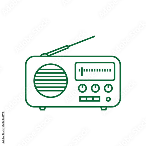 Vintage Retro Style Radio.
