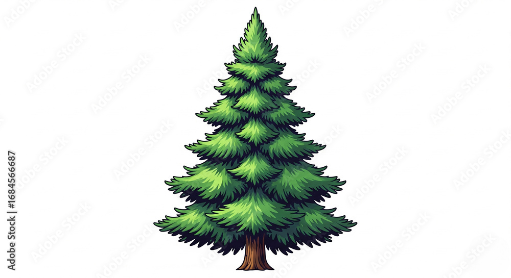 Fototapeta premium christmas tree isolated on white