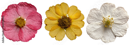 Wallpaper Mural colorful flowers arranged side by side on transparent background Torontodigital.ca