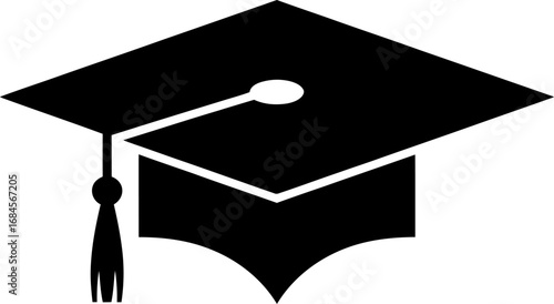 Classic academic graduation cap symbolizes achievement and educational success