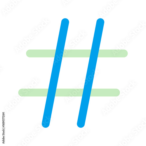hashtag duo tone icon