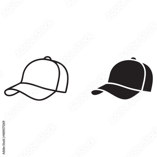 Baseball hat icon cap icon vector illustration
