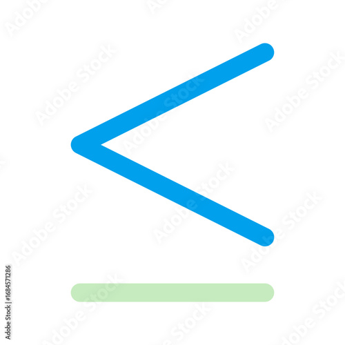 is less than or equal to duo tone icon