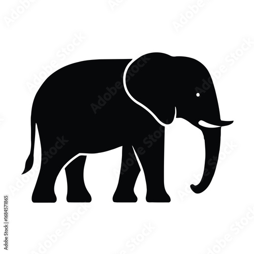Majestic African Elephant Silhouette A Powerful Symbol of Wildlife