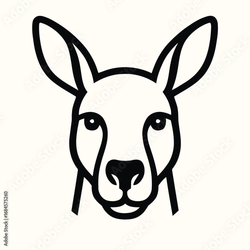 Kangaroo Head Outline