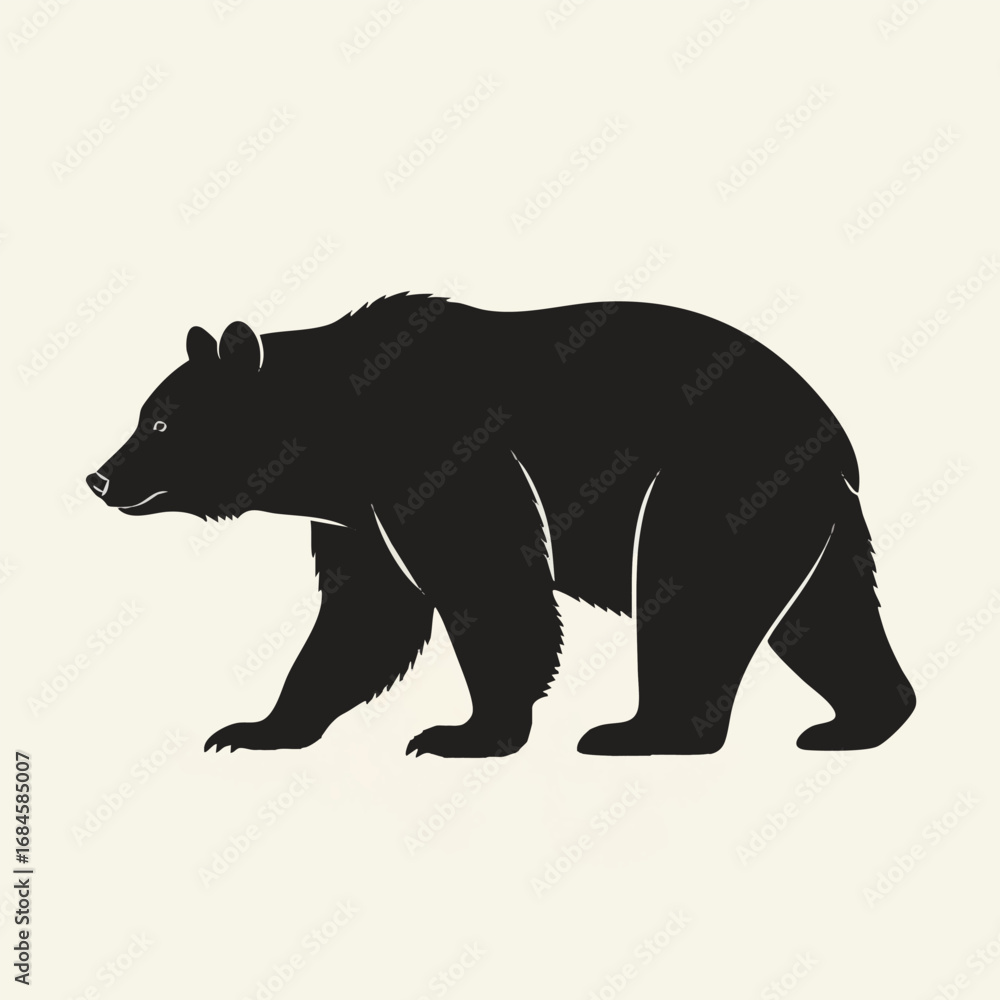 Obraz premium create bear silhouette vector art.