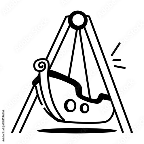 A doodle style icon depicting ship ride

