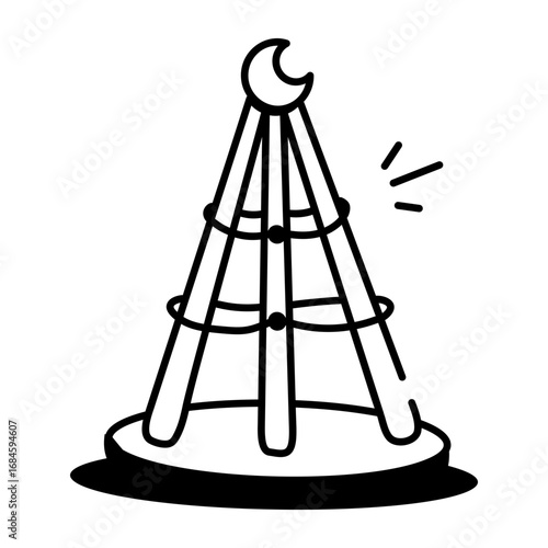 A sketchy style icon representing climbing structure
