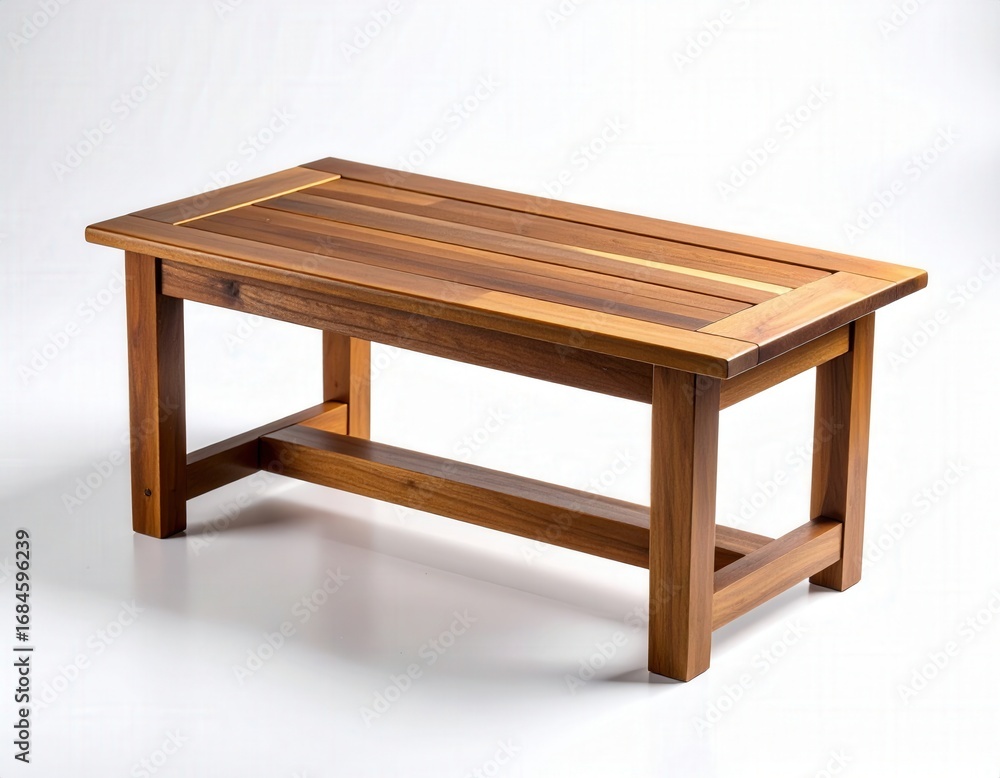 Fototapeta premium A finely crafted wooden table, showcasing a classic design and warm, inviting tones.