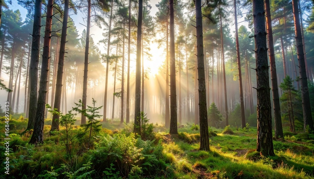 Obraz premium morning in the forest