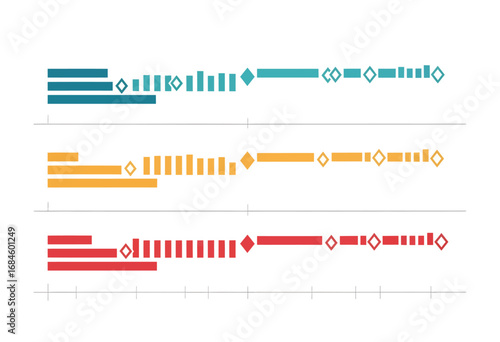 Modern infographic template displaying project management timelines with key milestones and task durations