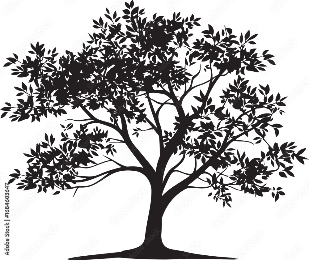 Obraz premium Black Tree Silhouette Bundle