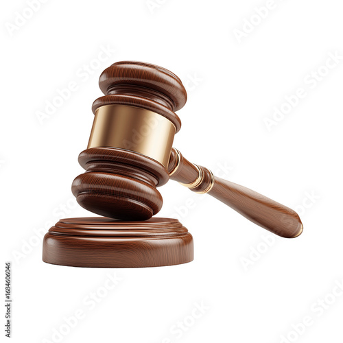 Wallpaper Mural Gavel strikes down in courtroom during important legal proceedings with focus on justice enforcement.  PNG image, transparent background Torontodigital.ca