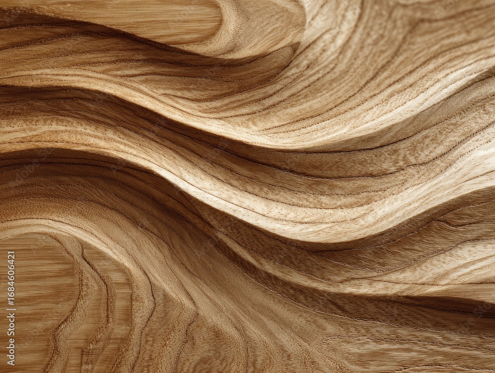 Obraz premium Abstract wood surface with flowing waves