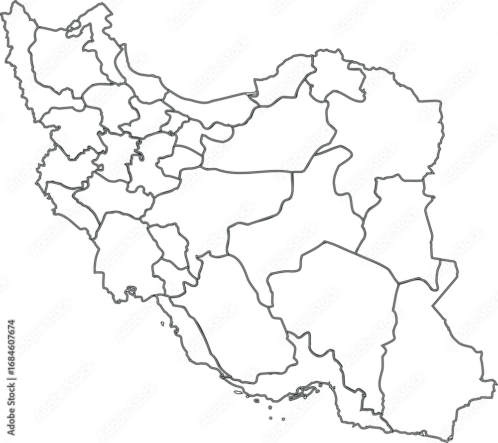 Fototapeta premium Iran map 