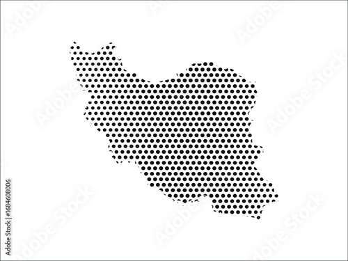 dotted map of Iran
