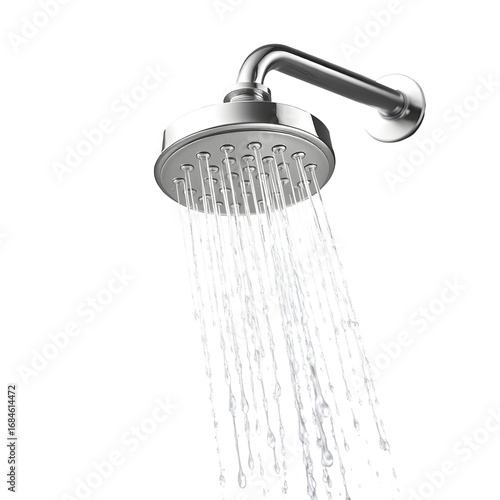 Chrome Showerhead with Water Streams