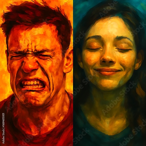 Wallpaper Mural Intense Pain vs. Pure Relaxation: Physical Extremes Torontodigital.ca