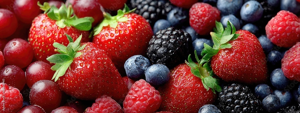 Obraz premium Close-up of mixed berries