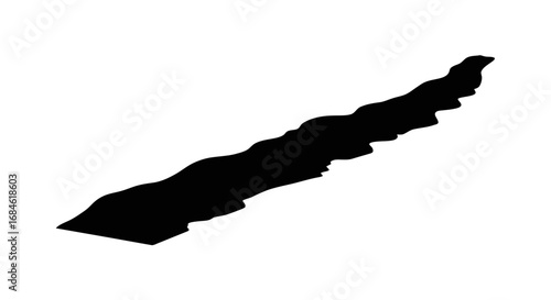 abstract black silhouette, wavy lines, long stripe, elegant curve, design element, graphic resource, modern art, ink stroke, simple shape