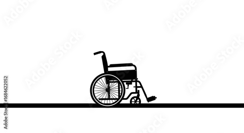 black wheelchair silhouette disability, healthcare, medical, mobility, icon