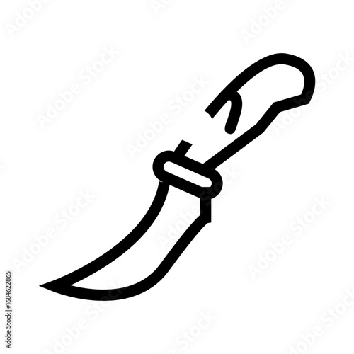 vector illustration of a knife kitchen