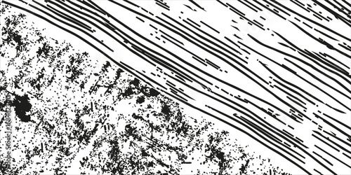 Comic halftone wave background. Dotted curved flow wallpaper. Abstract textured fluid backdrop. Black grit pop art swoosh element for poster, banner, overlay, card, brochure, flyer, leaflet