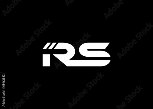 Letter RS simple logo design