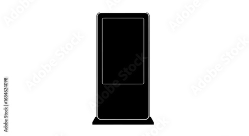 Wallpaper Mural digital signage kiosk modern, black, touchscreen display stand for retail, business, and advertising Torontodigital.ca