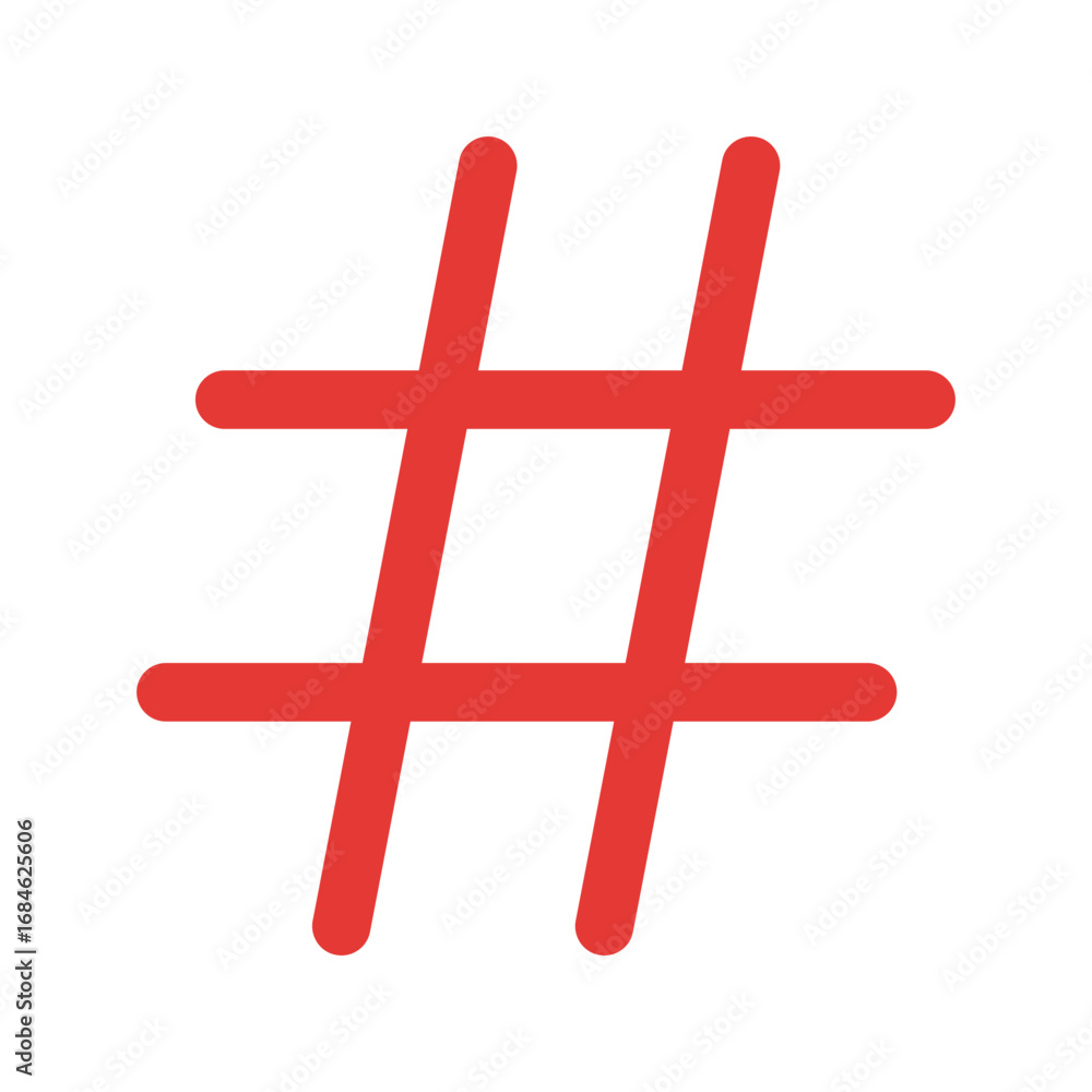 Obraz premium hashtag flat icon