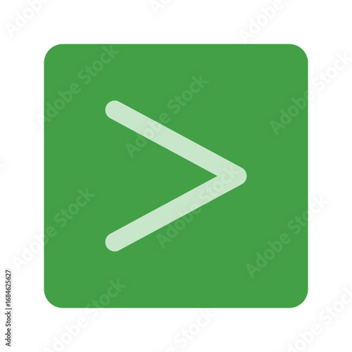 greater than flat icon
