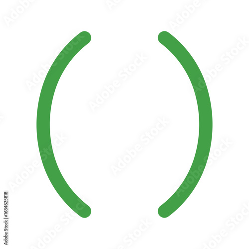parentheses flat icon