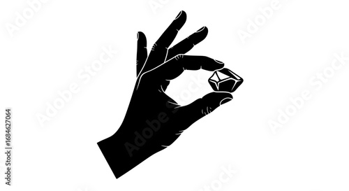 hand holding a diamond gemstone luxury, elegance, and wealth concept