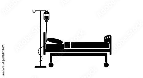 hospital bed patient iv drip medical treatment healthcare illness recovery